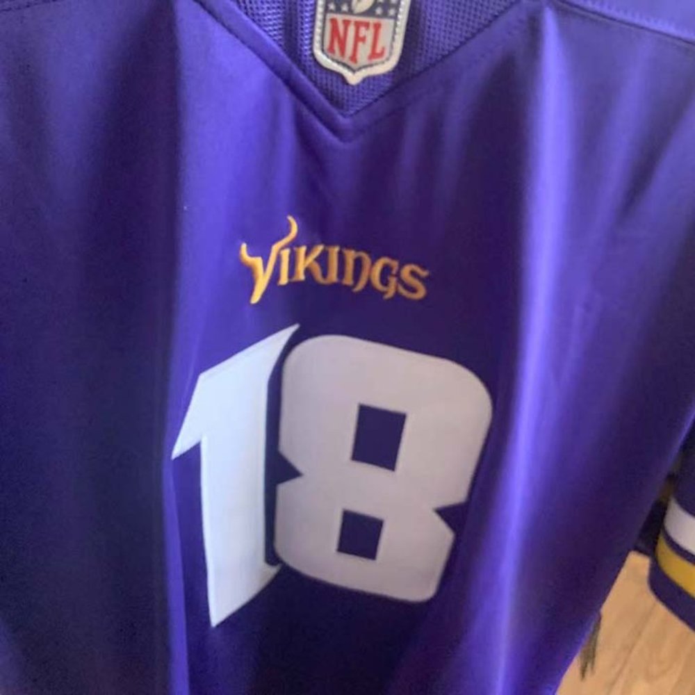 Nike Mens Minnesota Vikings Justin Jefferson #18 Purple Jersey - Picture 6 of 11